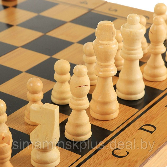Настольная игра 3 в 1 "Король": нарды, шахматы, шашки, 39 х 39 см - фото 3 - id-p200358756
