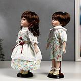 Кукла коллекционная парочка набор 2 шт "Стася и Егор в нарядах в цветочек" 30 см, фото 2