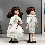 Кукла коллекционная парочка набор 2 шт "Стася и Егор в нарядах в цветочек" 30 см, фото 3