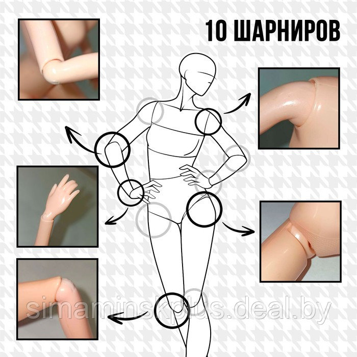 Кукла-модель шарнирная «Высокая мода», бирюзовый стиль - фото 4 - id-p200353730