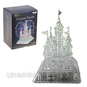 Пазл 3D кристаллический, «Сказочный замок», 105 деталей, световые и звуковые эффекты, работает от батареек