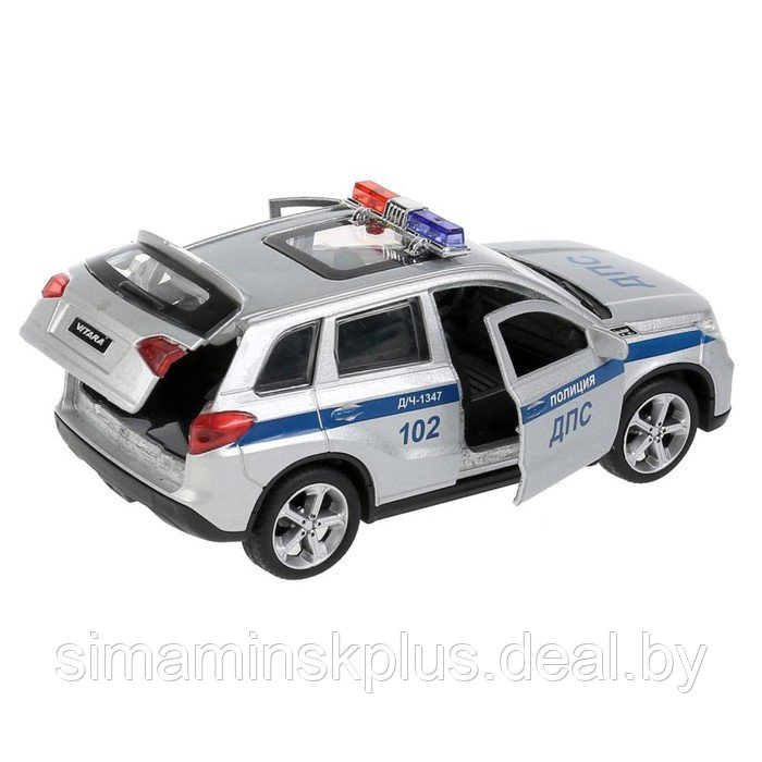 Машина металлическая «Suzuki Vitara полиция», 12 см, открываются двери и багажник, цвет серебристый - фото 5 - id-p200355834