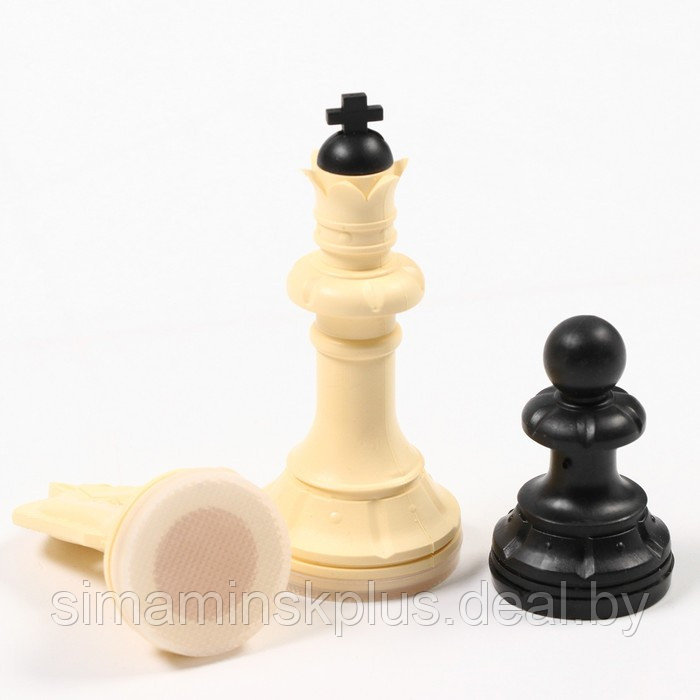 Шахматы, доска дерево 30 х 30 см, фигуры пластик, король h=10.2 см, пешка 3 см - фото 2 - id-p200358869