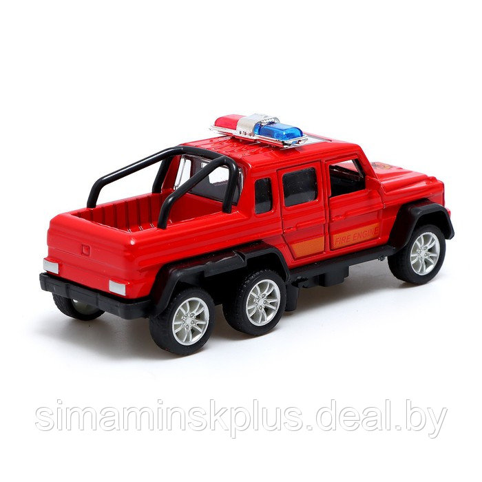 Машина металлическая «Джип 6X6 спецслужбы», 1:32, инерция, цвет красный - фото 4 - id-p200355850