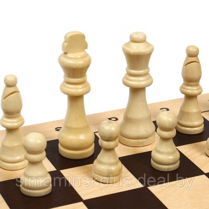 Шахматы турнирные, доска дерево 43 х 43 см, фигуры дерево, король h-9 см - фото 3 - id-p200358875