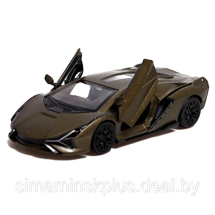 Машина металлическая LAMBORGHINI Sian FKP 37, 1:32, открываются двери, инерция, цвет зелёный - фото 4 - id-p200355883