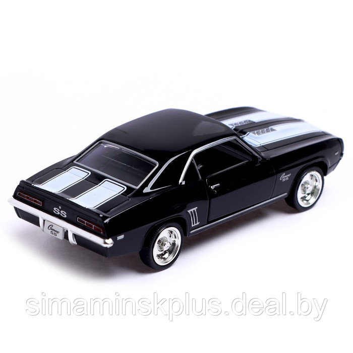 Машина металлическая CHEVROLET CAMARO SS, 1:32, открываются двери, инерция, цвет чёрный - фото 4 - id-p200355900