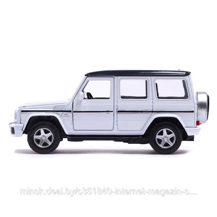 Машина металлическая MERCEDES-BENZ G63 AMG, 1:32, открываются двери, инерция, цвет белый - фото 2 - id-p200355912