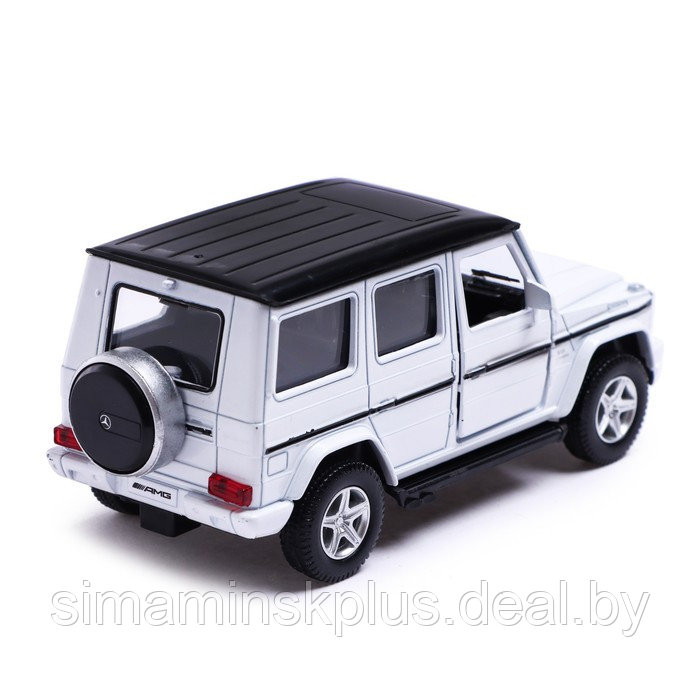 Машина металлическая MERCEDES-BENZ G63 AMG, 1:32, открываются двери, инерция, цвет белый - фото 4 - id-p200355912