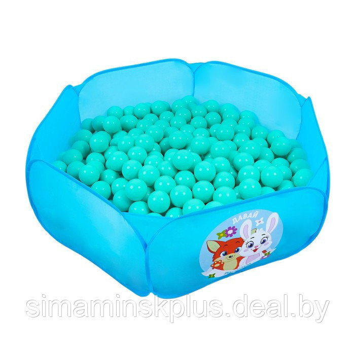 Набор шаров для сухого бассейна 500 шт, цвет: бирюзовый - фото 1 - id-p200357009