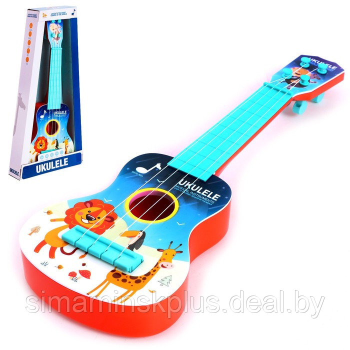 Игрушка музыкальная укулеле «Зоопарк», цвета МИКС - фото 1 - id-p200357065