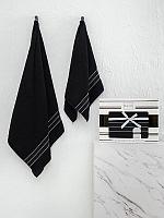 Комплект махровых полотенец "KARNA" RAMIN 50x90-70х140 см черный
