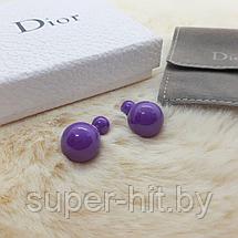 Серьги Диор c логотипом Dior, фото 2
