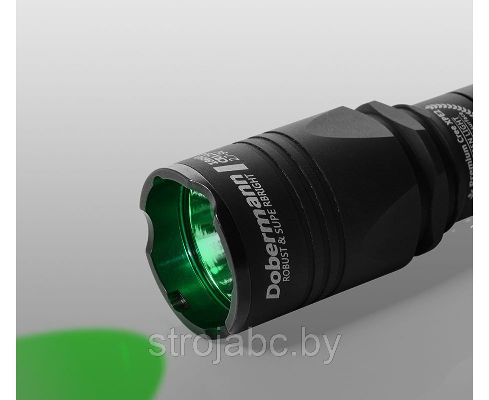 Тактический фонарь Armytek Dobermann (зелёный свет) - фото 1 - id-p200363224