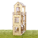 Конструктор «Большой кукольный дом», без мебели и текстиля, фанера — 3 мм, этаж: 33 см, фото 3