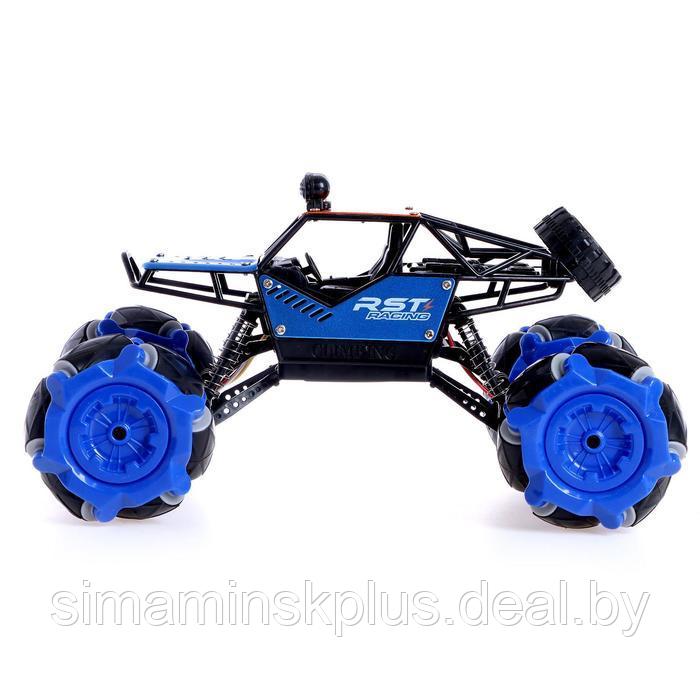 Машина радиоуправляемая «Джип-акробат», 4WD, управление жестами, работает от аккумулятора, цвет синий - фото 4 - id-p200356218