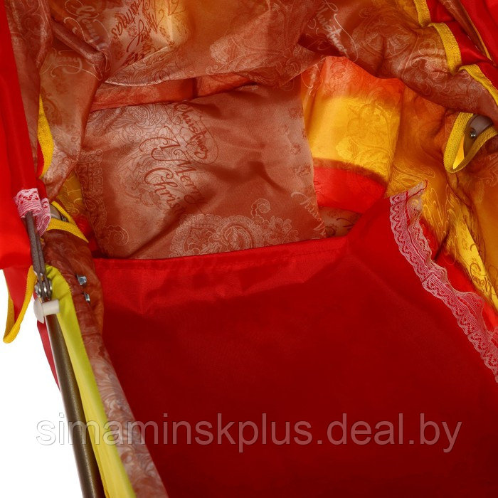 Коляска кукольная №13, цвет красный/жёлтый - фото 8 - id-p200353391