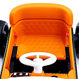 Электромобиль «Ретро», 2 мотора, цвет оранжевый, фото 5