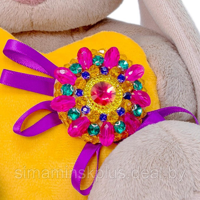 Мягкая игрушка «Зайка Ми с сердечком с брошкой», 18 см - фото 3 - id-p200357489