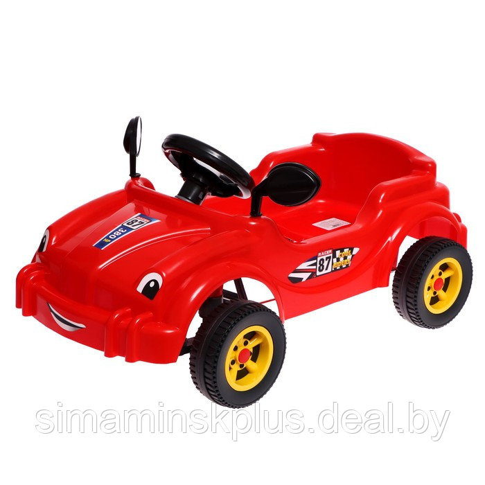 Машина-каталка педальная Cool Riders, с клаксоном, цвет красный
