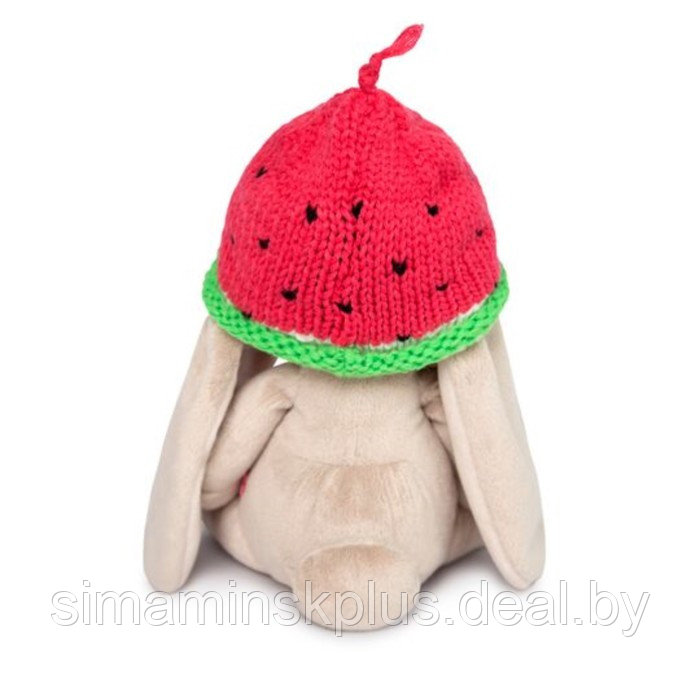 Мягкая игрушка «Зайка Ми» в вязаной шапке «Арбузик», 18 см - фото 2 - id-p200357490
