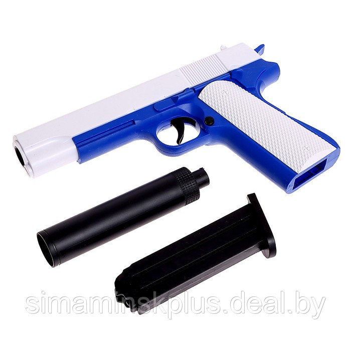 Пистолет «Кольт», с гильзами, глушителем, стреляет мягкими пулями - фото 4 - id-p200354319