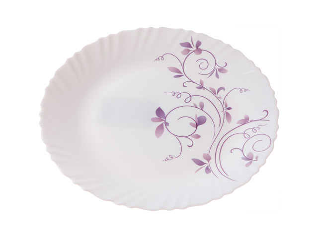 Тарелка обеденная стеклокерамическая, 250 мм, круглая, серия Пурпурное сияние, DIVA LA OPALA (Collection