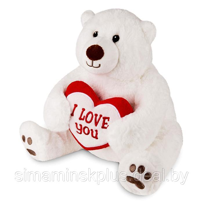 Мягкая игрушка «Медведь белый с сердцем», 23 см - фото 1 - id-p200357647