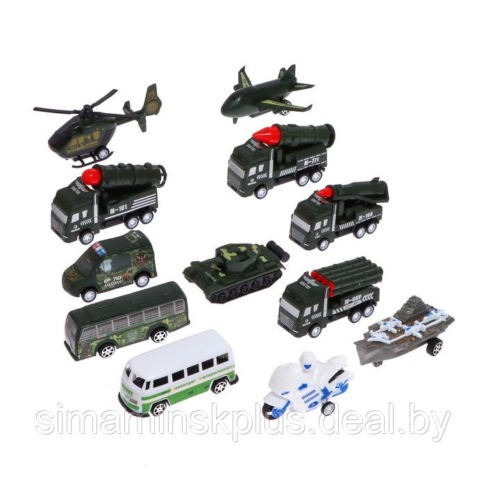 Набор игровой «Военная техника», машинки 12 штук, дорожные знаки, игровое поле - фото 5 - id-p200355515