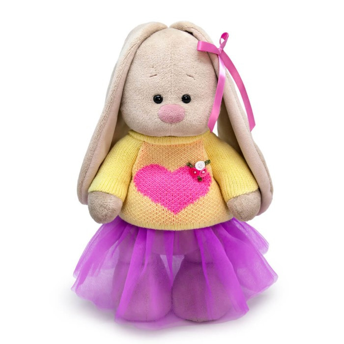 Мягкая игрушка «Зайка Ми в свитере с сердцем», 25 см - фото 1 - id-p200370417