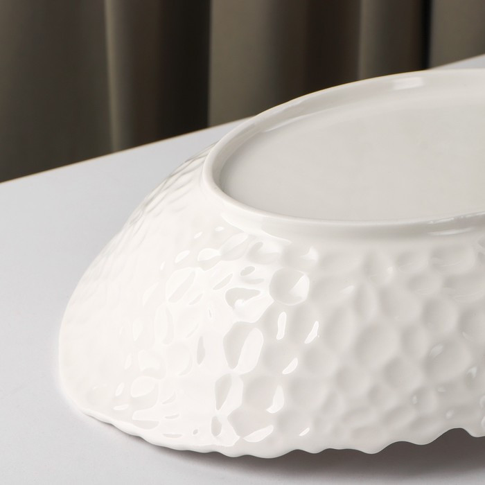 Блюдо керамическое овальное «Воздушность», 1 л, цвет белый - фото 3 - id-p200371342