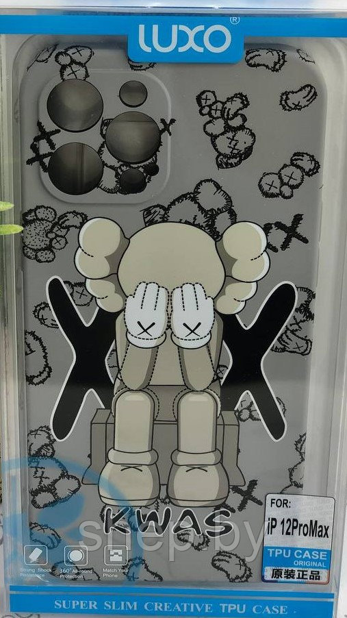 Чехол KAWS закрытого типа ,светится в темноте, IPhone 12 , IPhone 12PRO