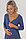 1-НМП 12401 Сорочка для беременных и кормящих голубой/синий, фото 2