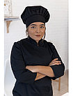 Колпак поварской, шеф-повара, унисекс (без отделки,цвет черный), фото 3