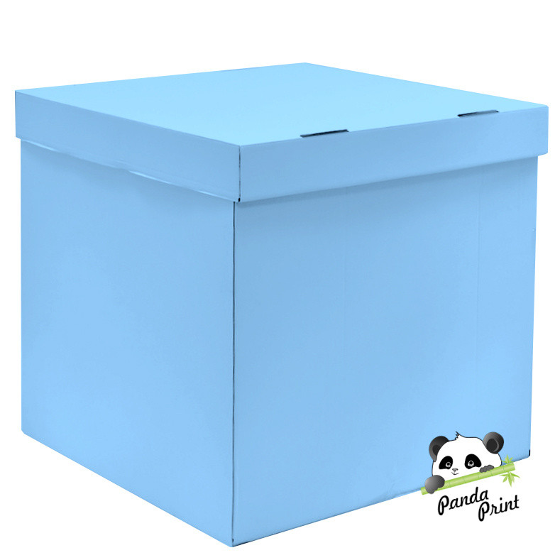 Коробка для шаров 600х600х600 голубая (почтой не отправляем) - фото 1 - id-p200379301