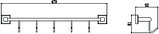 Savol Планка с 5 крючками S-009575 хром, фото 2