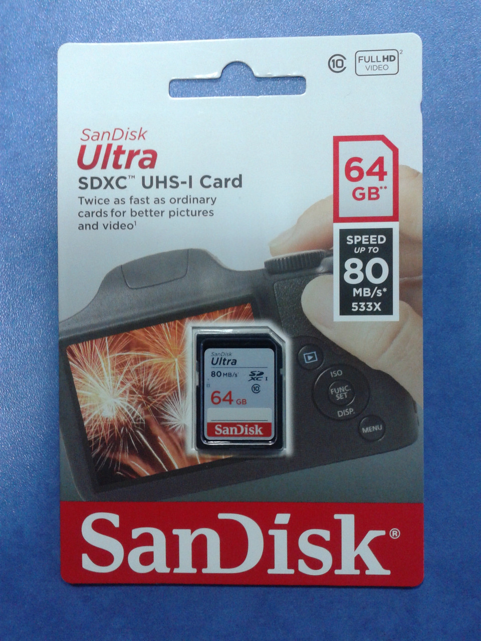 Карта памяти SDXC 64GB SanDisk Ultra, Class 10, 80 МБ/с - фото 2 - id-p26159450