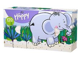 Bella Baby Happy Платочки бумажные универсальные двухслойные 150 шт (Микс)