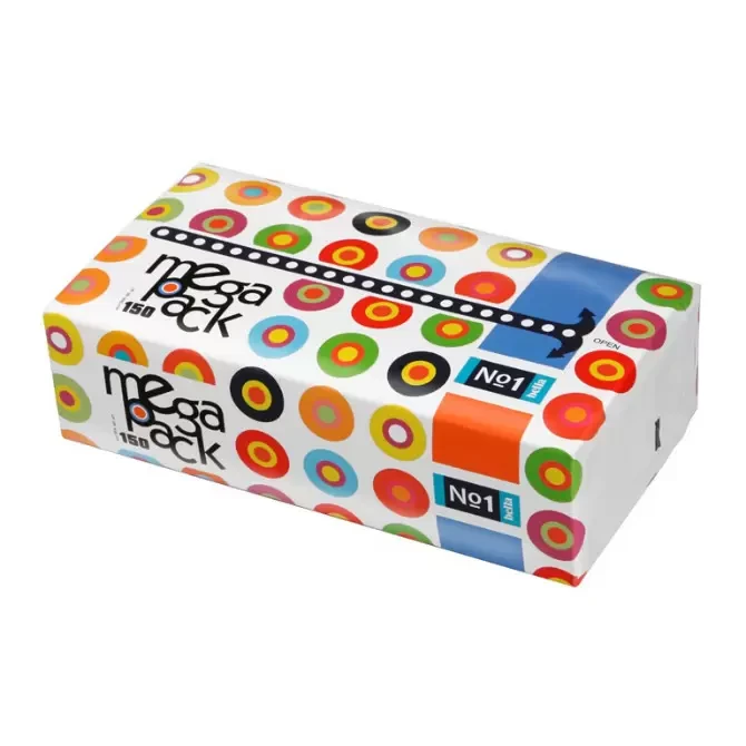 Bella №1 Платочки бумажные универсальные двухслойные №1 150 шт (Mega Pack)