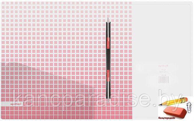 Папка с пружинным скоросшивателем Berlingo Squares, А4, 17 мм., пластик, 600 мкм., красная - фото 3 - id-p200385965