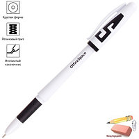 Ручка гелевая OfficeSpace, 0,6 мм., грип, игольчатый стержень, черная