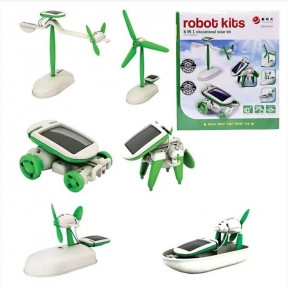 Конструктор робот с солнечной батарейкой Solar Robot Kits 6 в 1 - фото 1 - id-p181595972