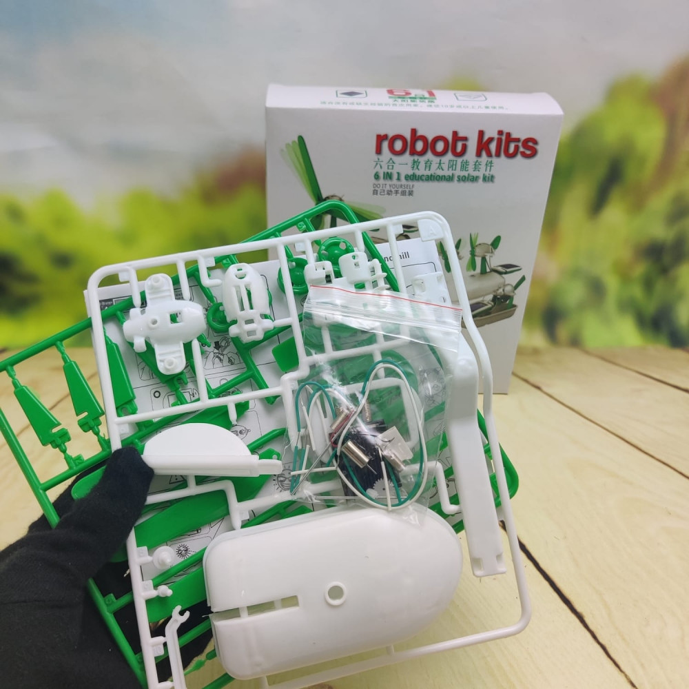 Конструктор робот с солнечной батарейкой Solar Robot Kits 6 в 1 - фото 6 - id-p181595972