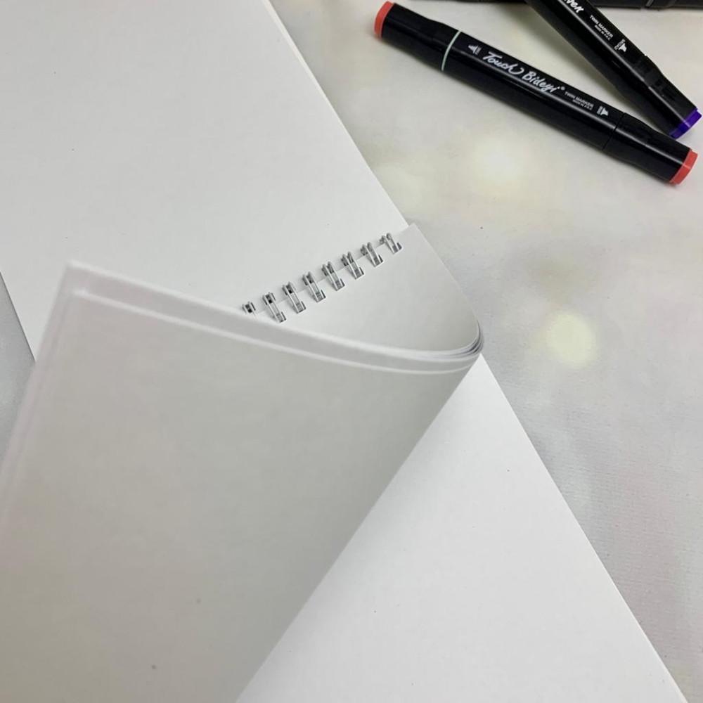 Блокнот для зарисовок и скетчинга с плотными листами Sketchbook (А5, спираль, 30 листов,170гр/м2) Жирафик - фото 7 - id-p186690835