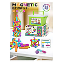 Магнитный конструктор Magnetic Sticks в чемоданчике шарики и палочки для детей 36 деталей, фото 2