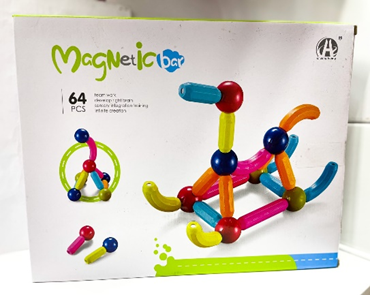 CH1026 Магнитный конструктор шарики и палочки для детей 64 дет - фото 1 - id-p200387826