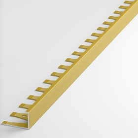 Профиль L-образный окантовочный гибкий ПК 02-15 золото люкс до 15мм длина 2500мм
