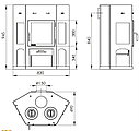Печь-камин "Енисей с плитой" АОТ-11,0 (Мета-Бел) в Гомеле, фото 4