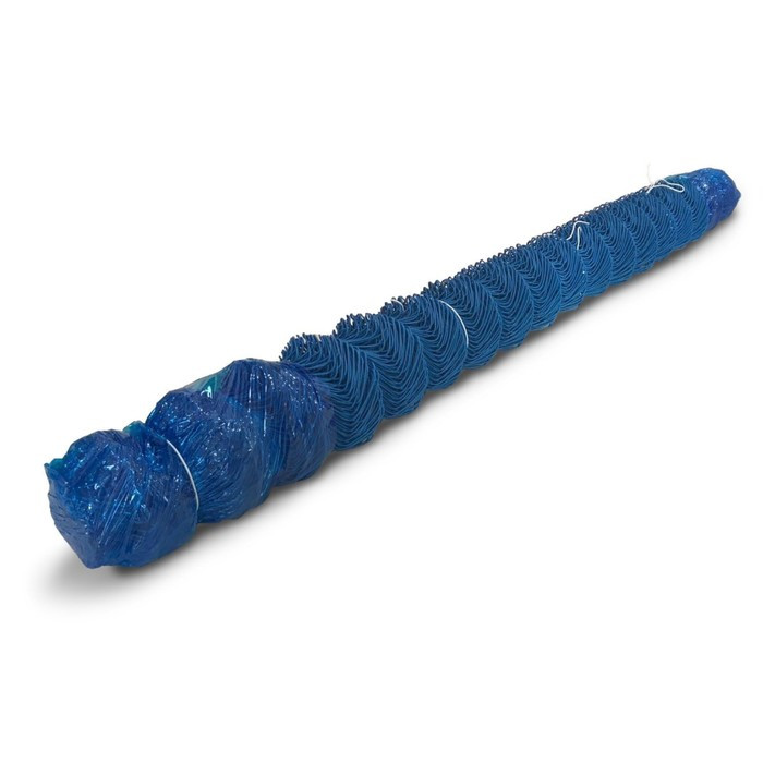 Сетка-рабица ячейка 50х50мм, толщина 2,6мм, с полимерным покрытием, синяя (рулон 1,5х10м) - фото 1 - id-p200391895