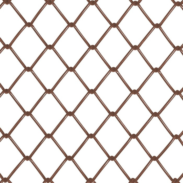 Сетка-рабица ячейка 50х50мм, толщина 2,6мм, с полимерным покрытием, коричневая (рулон1,5х10м) - фото 2 - id-p200391896